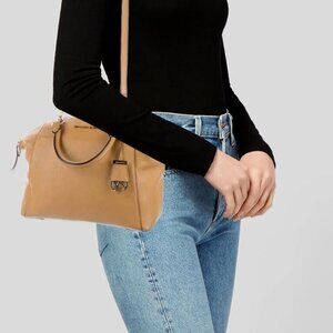 Michael Michael Kors Leather Handle Handbag Tan Riley